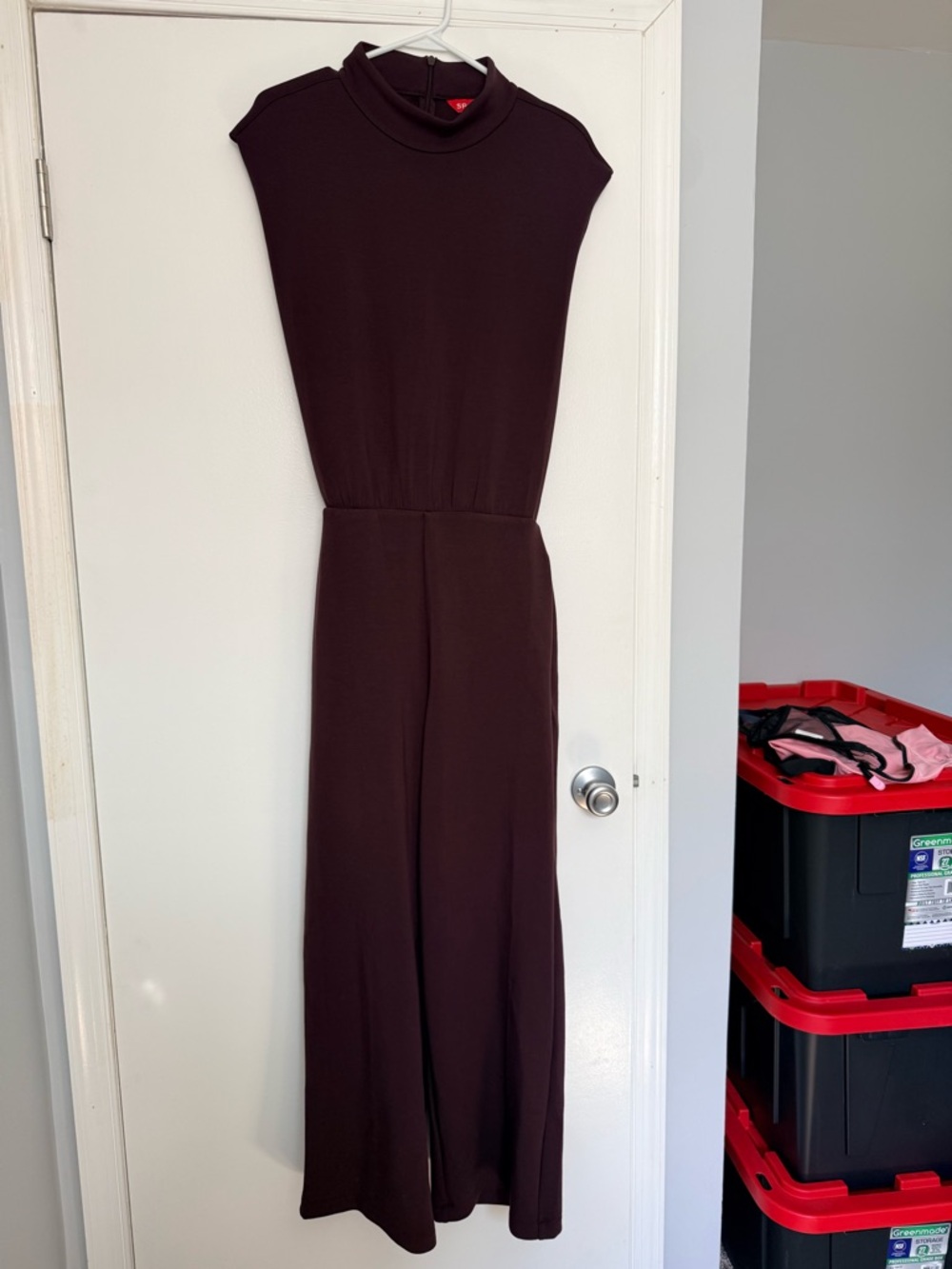 SPANX Sleeveless High-Neck Wide-Leg Jumpsuit